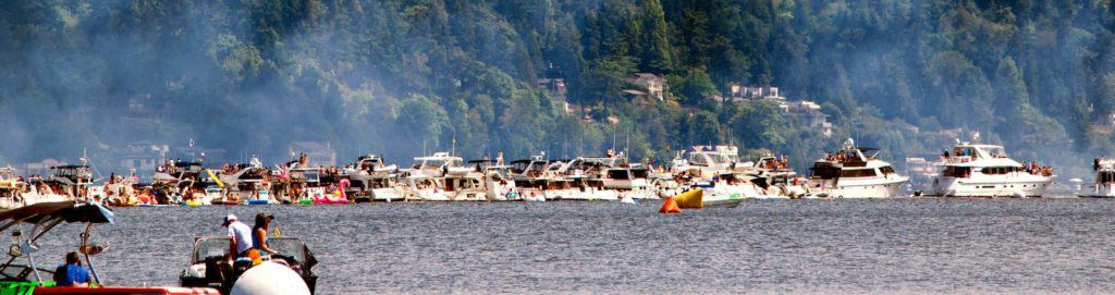 Seafair Boaters on Lake Washington