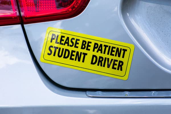 teen driving bumper sticker